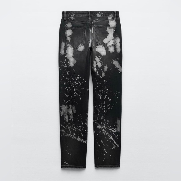 Bleached denim straight leg jeans - Picture 6 of 7